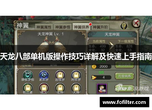 天龙八部单机版操作技巧详解及快速上手指南